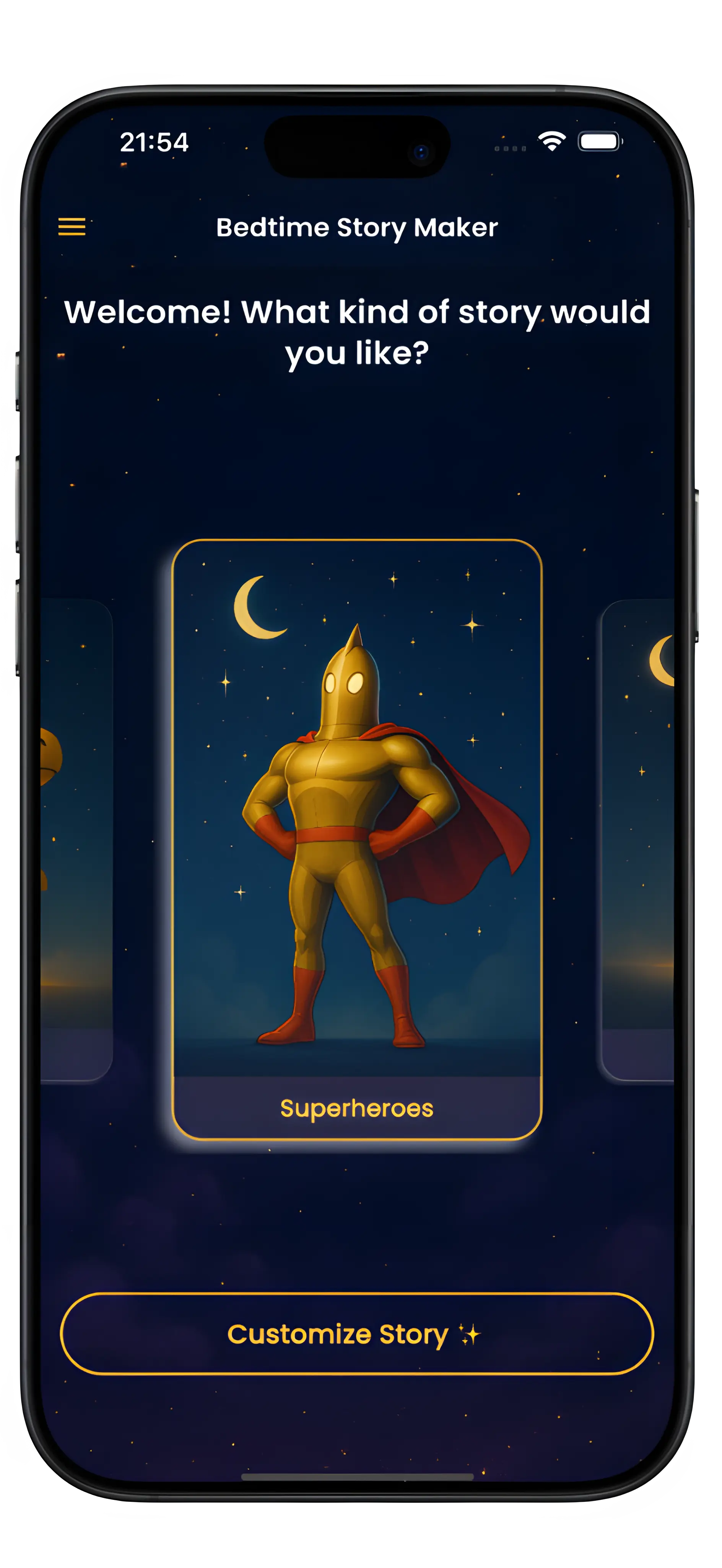 Bedtime Story Maker mobile preview